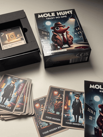 Mole Hunt board game with cards